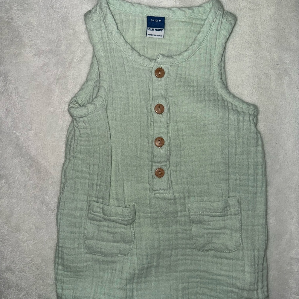Old Navy Mint Sleeveless Baby Romper